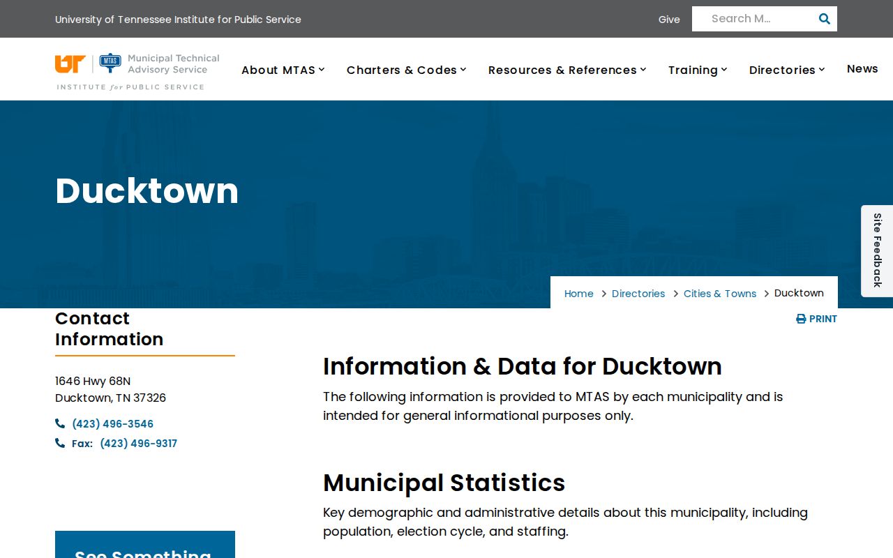 Ducktown warrant records begin with the city office in Polk County